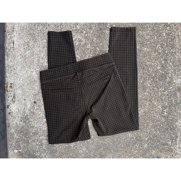 Liverpool Women 2 / 26 Pant Houndstooth Moto Pull On Skinny Stretch Wren Olive - Picture 4 of 8